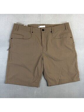 686 Everywhere Unwork Shorts Mens 38 Khaki Cargo Relaxed Canvas Stretch NWT